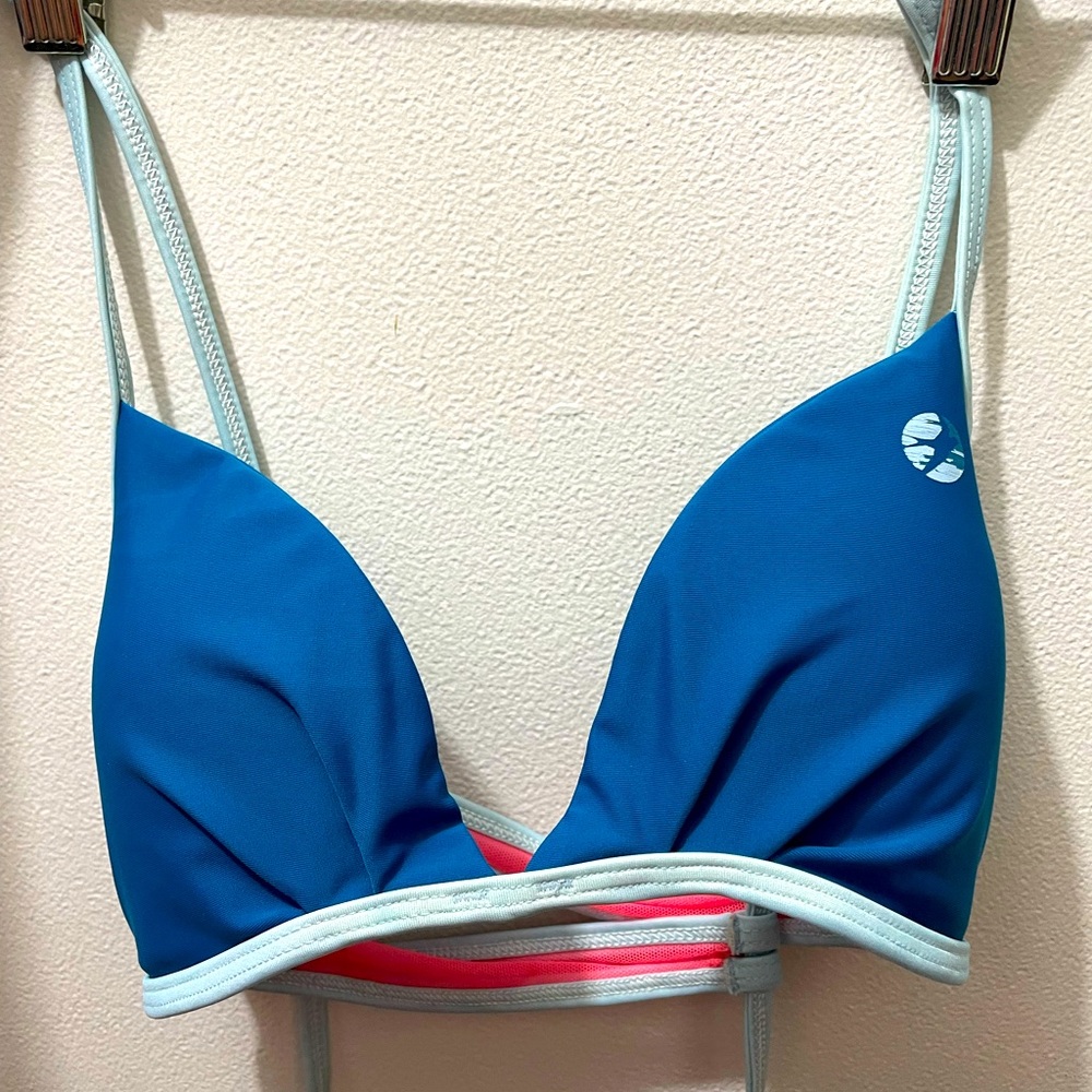 Oiselle bikini top with mesh details